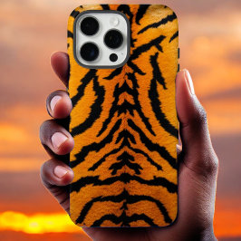 Tiger Glow Leder iPhone 16 Pro Max Hülle
