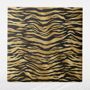 Tiger Gold Black Animal Print Fliese