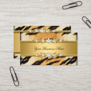 Tiger Gold Tier schwarzes Juwel Aussehen Bild Visitenkarte
