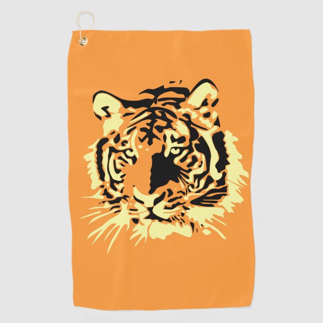 Tiger Golfhandtuch (Vorderseite)