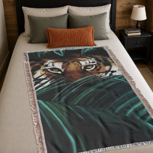 Tiger Green Jungle Blätter Decke
