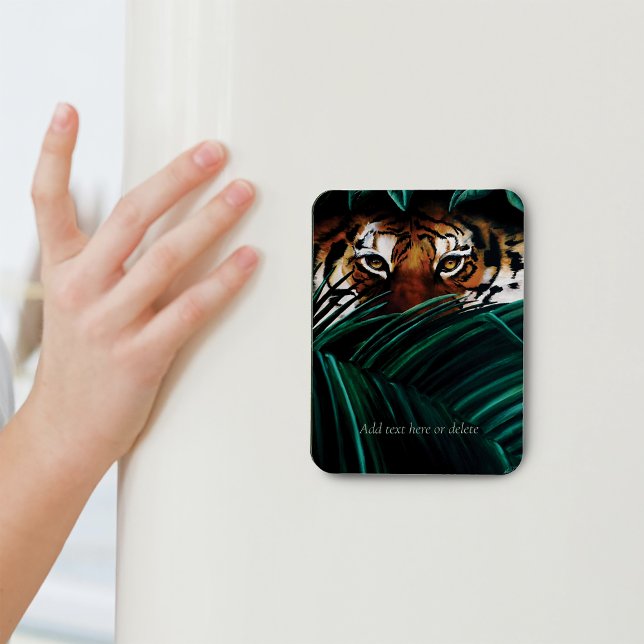 Tiger Green Jungle Blätter Magnet (Von Creator hochgeladen)