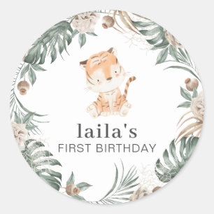 Tiger Greenery Floral Sticker