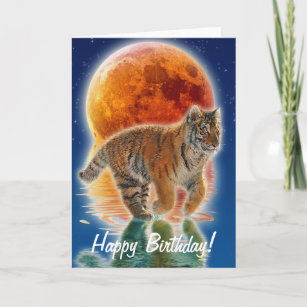 Tiger-große Katzen-Tier-Geschenk Karte