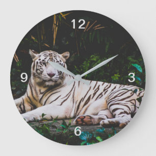 Tiger Große Wanduhr