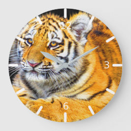 Tiger Große Wanduhr