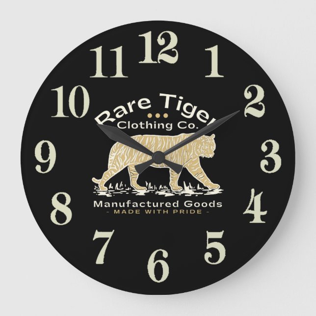 Tiger Große Wanduhr (Vorderseite)