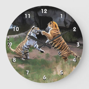 TIGER GROßE WANDUHR