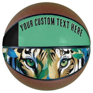 Tiger Grüne Augen Modern Cool Wildes Tier Basketball