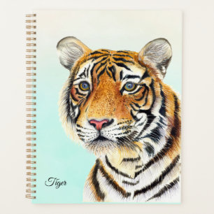 Tiger Hand bemalt Wasserfarbe Wildlife Art Planner Planer