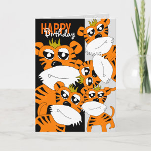 Tiger Happy Birthday Card Karte