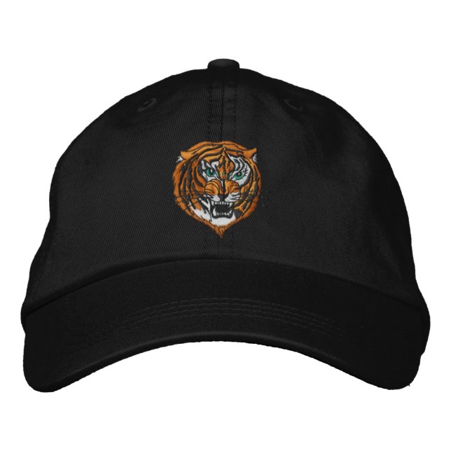 Tiger — Hat Bestickte Baseballkappe (Vorderseite)