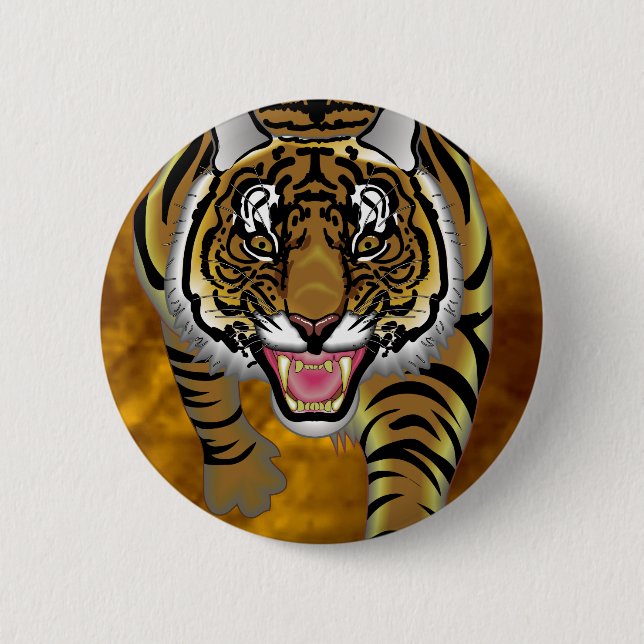 Tiger-Hauptknopf Button (Vorderseite)
