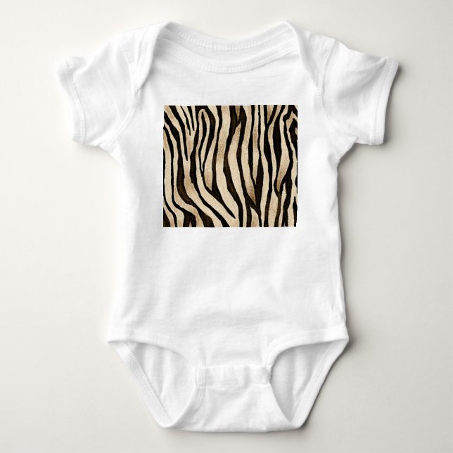 Tiger Haut Nahtlose Textur Baby Strampler (Vorderseite)