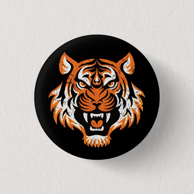 Tiger Head Button (Vorderseite)