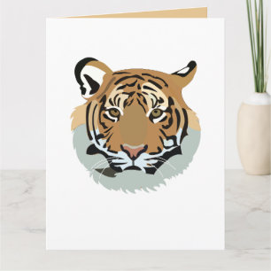 Tiger Head Face Wild Animal Tiger Karte