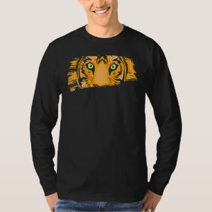 Tiger Head Green Eyes Wildlife Wilderness Predator T-Shirt
