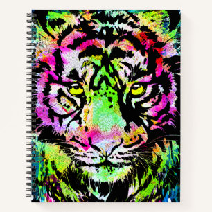 Tiger Head of Colorful Artistic Tiger Notizbuch