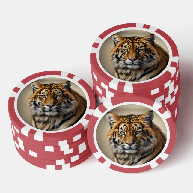 Tiger Head Pokerchips (Stapel)