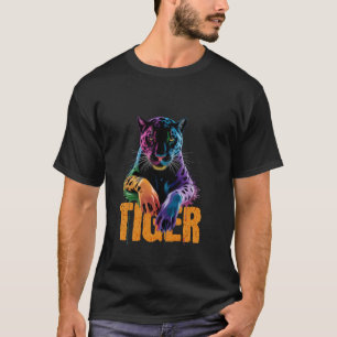 Tiger Head Tiger Face Wild Animal Colorful Tiger f T-Shirt