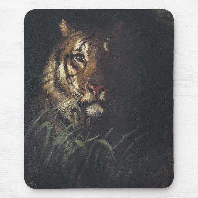 Tiger Head (von Abott Handerson Thayer) Mousepad (Vorne)