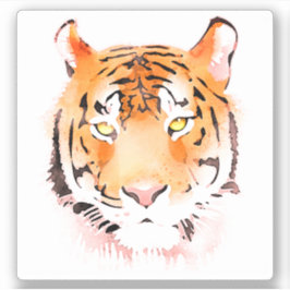 Tiger Head Watercolor Aufkleber