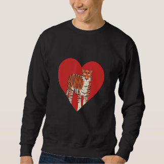 Tiger Heart Safari Wildlife Animal Zookeeping Sweatshirt