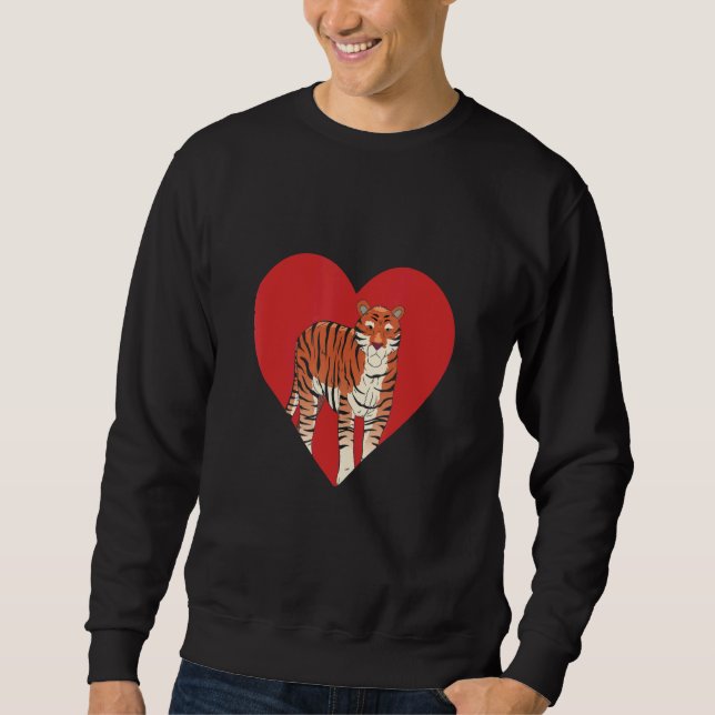 Tiger Heart Safari Wildlife Animal Zookeeping Sweatshirt (Vorderseite)