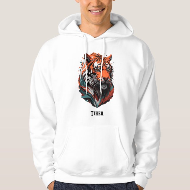 Tiger-Hemd Hoodie (Vorderseite)