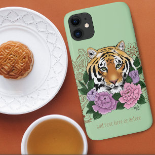 Tiger Henna Pink Purple Blumen Case-Mate iPhone Hülle