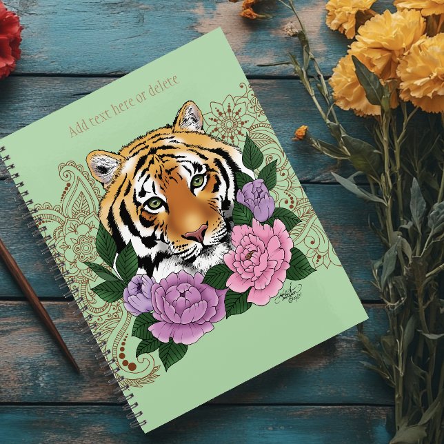 Tiger Henna Pink Purple Blumen Planer (Von Creator hochgeladen)