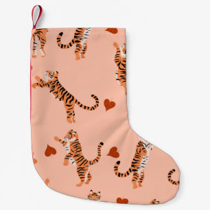 Tiger Herbstuntergänge: Vintages Sprungmuster Kleiner Weihnachtsstrumpf