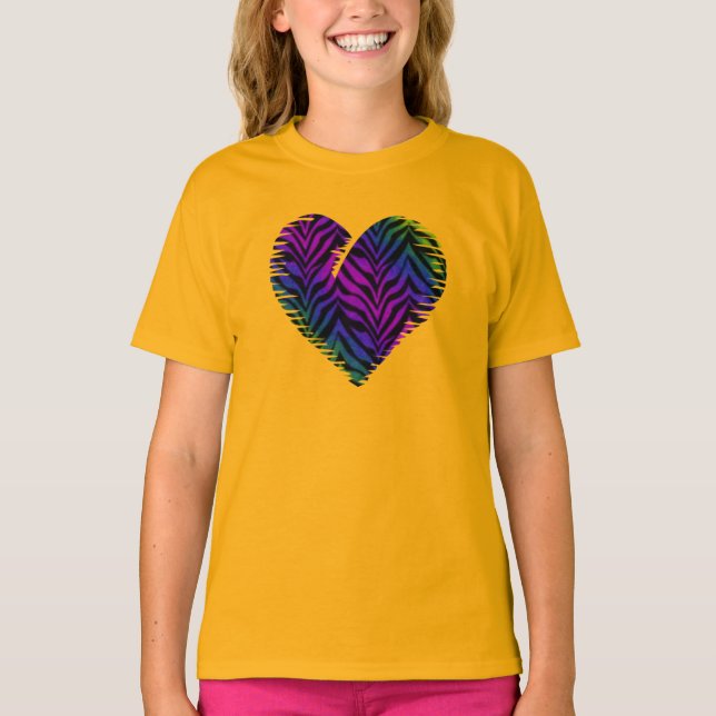 Tiger Herz 1 Kinder Kleidung T-Shirt (Vorderseite)