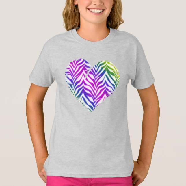 Tiger Herz 4 Kinder T-Shirt (Vorderseite)