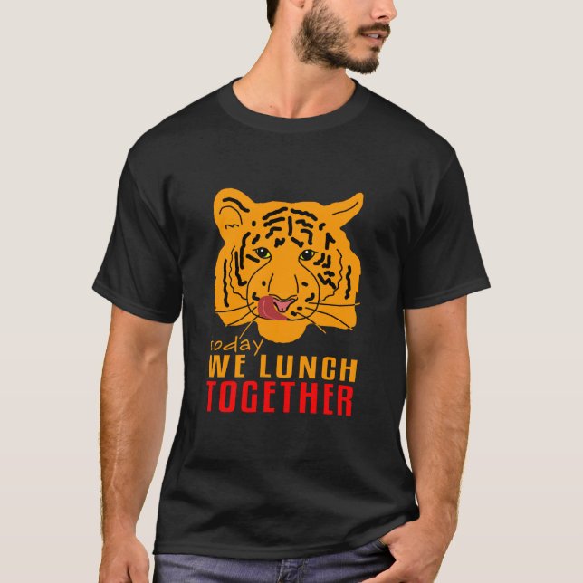 Tiger - Heute essen wir zusammen dunkel T-Shirt (Vorderseite)