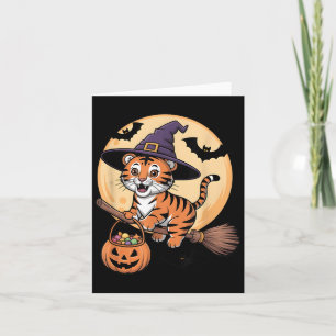 Tiger Hexenhut Pumpkin Halloween Kostüm Men Wome Karte