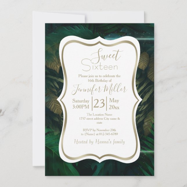 Tiger hiding in Foliage               Einladung (Vorderseite)