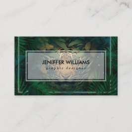 Tiger hiding in Foliage Visitenkarte