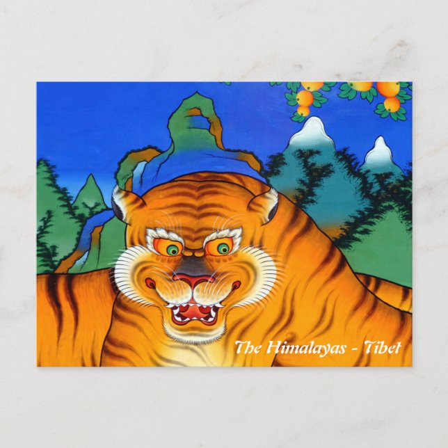 Tiger, Himalaya, Dschungel Nepal / Tibet Postkarte (Vorderseite)