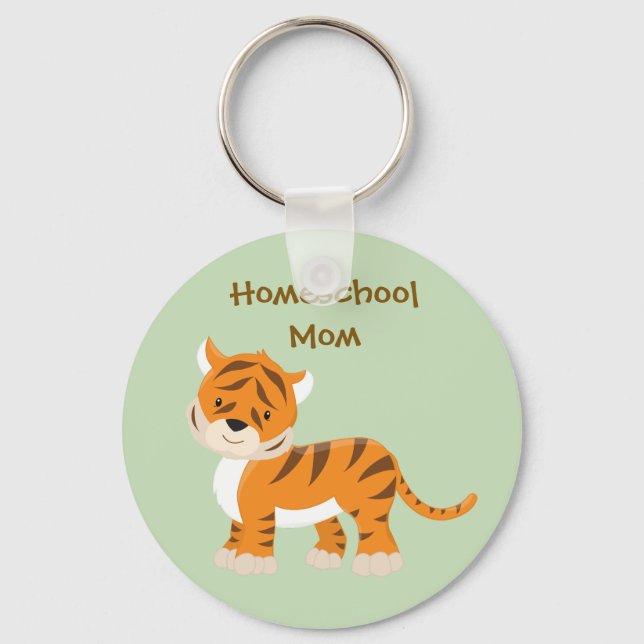 Tiger Homeschool Mama Schlüsselanhänger (Vorderseite)