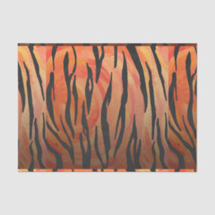 Tiger Hot orange und Black Print Seidenpapier
