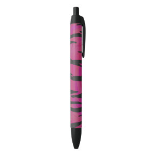 Tiger Hot Pink und Black Print Kugelschreiber