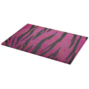Tiger Hot Pink und Black Print Schneidebrett