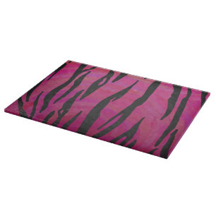 Tiger Hot Pink und Black Print Schneidebrett