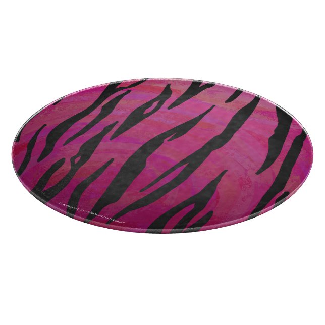 Tiger Hot Pink und Black Print Schneidebrett (Ecke)
