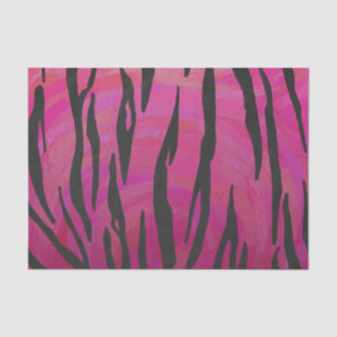Tiger Hot Pink und Black Print Seidenpapier
