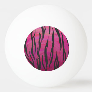 Tiger Hot Pink und Black Print Tischtennisball