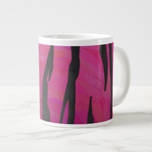 Tiger Hot Pink und Schwarz Druck Jumbo-Tasse