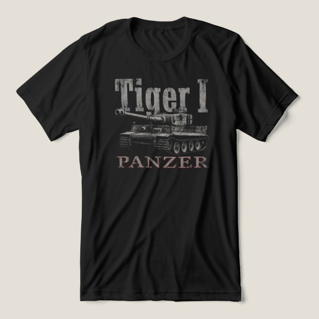 Tiger I Panzer  Tri-Blend Shirt (Design Vorderseite)
