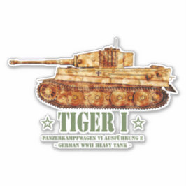 Tiger I. Weltkrieg Zweiter deutscher Panzer Aufkleber